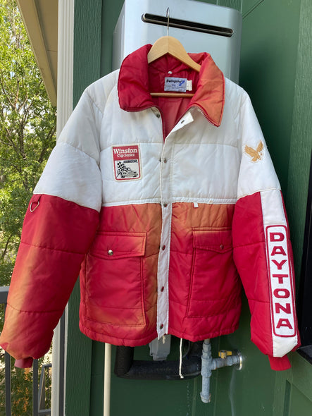 Vintage 70s Faded Winston Cup Puffer Jacket (XL)
