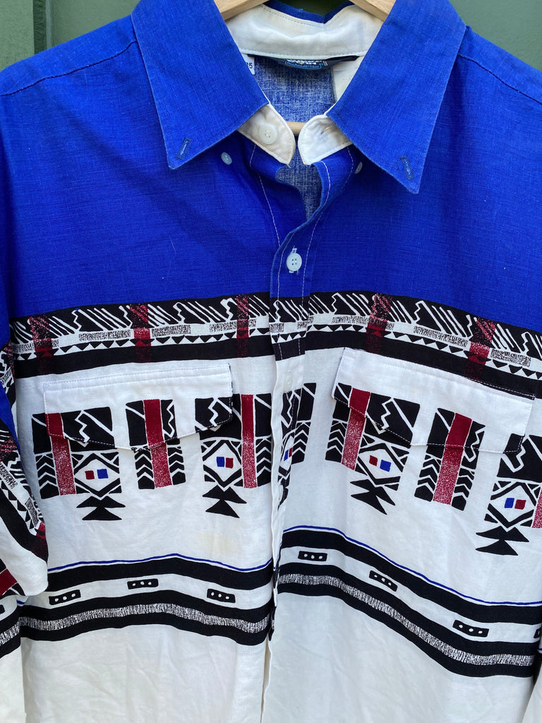 Vintage 90s Brooks and Dunn Aztec Button-Up (XL)