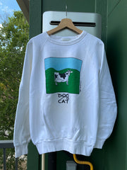 Vintage 90s Cow, Dog, Cat Parody Sweatshirt (M/L)