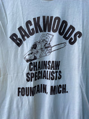 Vintage 80s Backwoods Chainsaw Tee (S/M)
