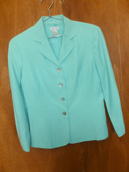 Pool Blue Silk-Blend Blazer (6)