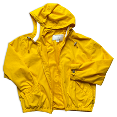 Vintage 80s Yellow Lands End Zipup Jacket