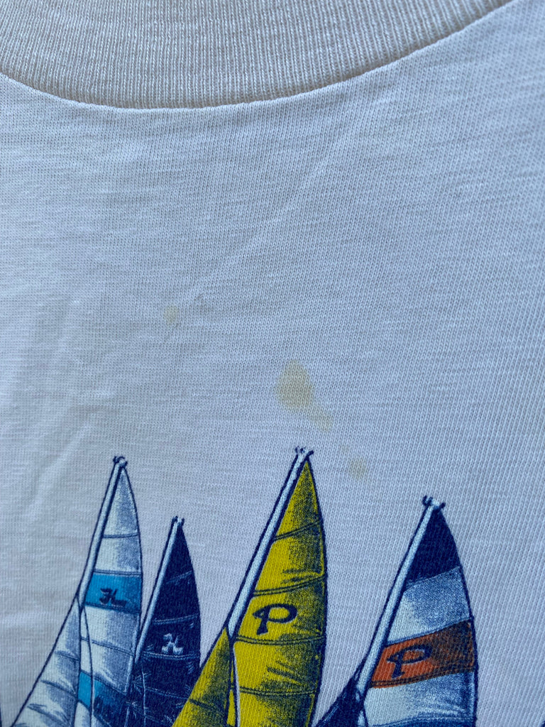 Vintage 70s Crazy Hawaii Sail Boat California Tee (M/L)