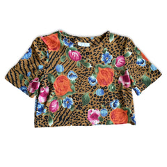 Vintage 90s Bobbi Brookes Leopard Crop Top