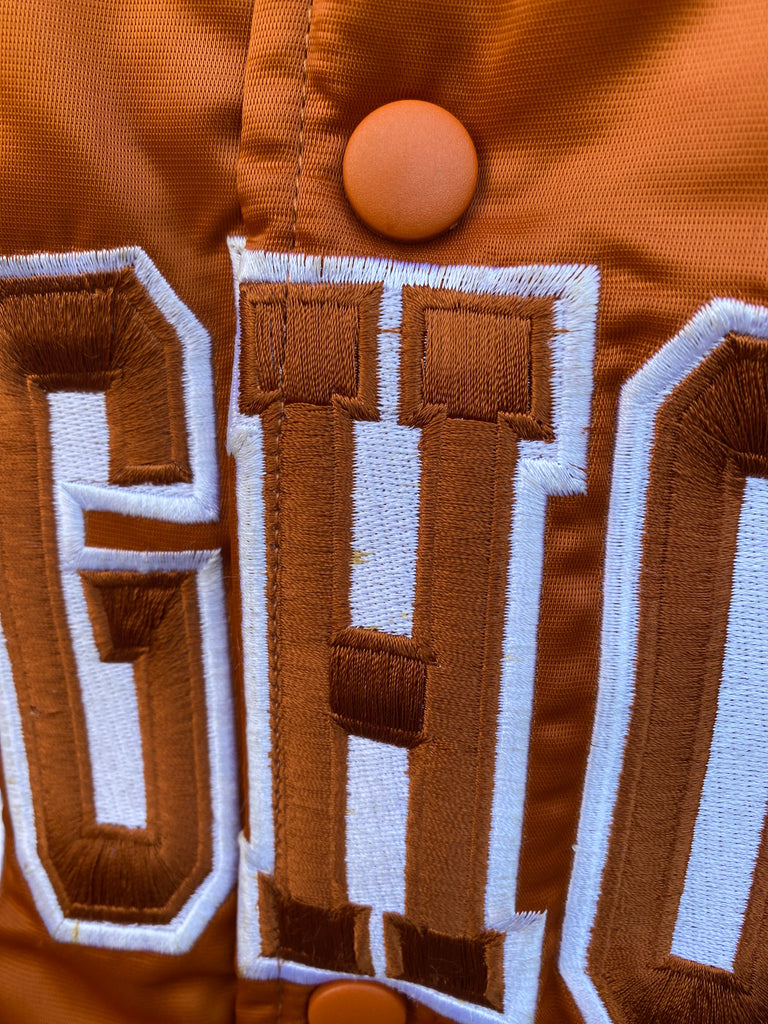Vintage Y2K University of Texas Satin Spell Out Jacket (XL/XXL)