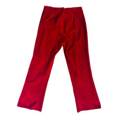 Vintage 80s Red Corduroy Flare Pants