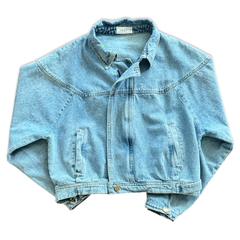 Vintage Denim Bomber Jacket