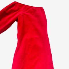 Vintage 80s Red Corduroy Flare Pants