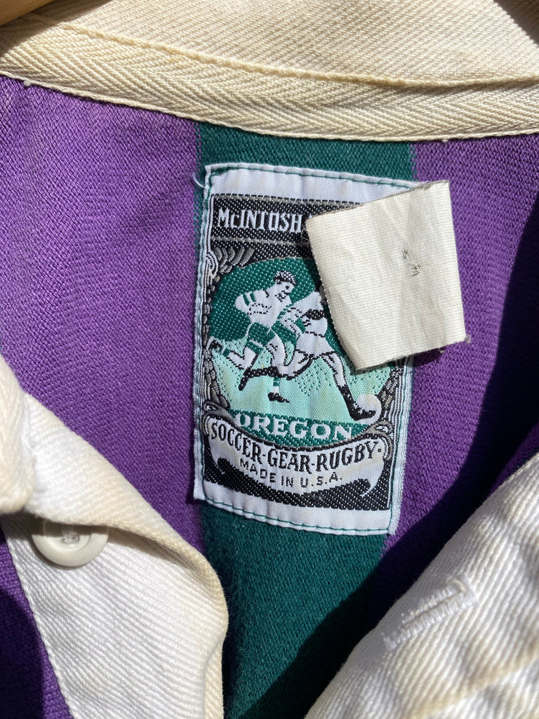 Vintage McIntosh & Seymour Striped Rugby Shirt (XL)