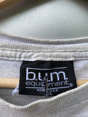 Vintage 90s Distressed Boxy Fit Bum Equipment Art Tee (XL)