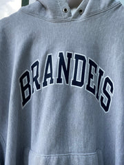 Vintage Y2K Brandeis Reverse Weave Hoodie (XL)