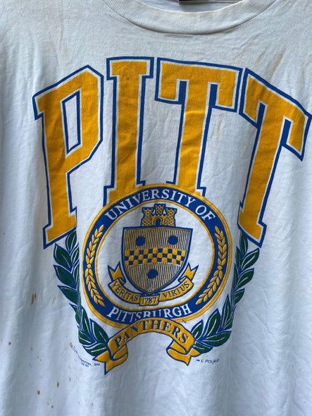 Vintage 90s University of Pittsburgh Distressed Tee (XL)