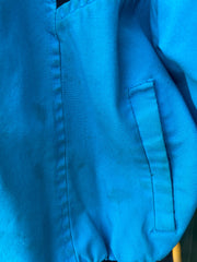 80s Western Frontier Aztec Blanket-Lined Bomber Jacket (L)