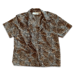 Vintage 90s Button Down Cheetah Top