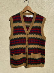 90s Knitted Pattern Vest (S/M)