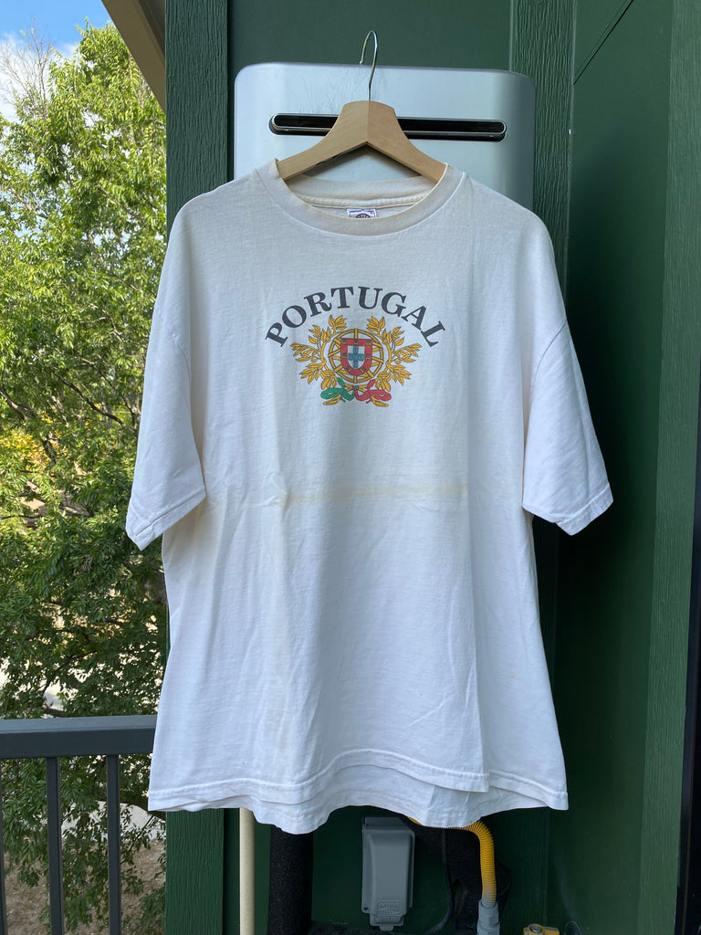Vintage 90s Distressed Portugal Tee (L/XL)