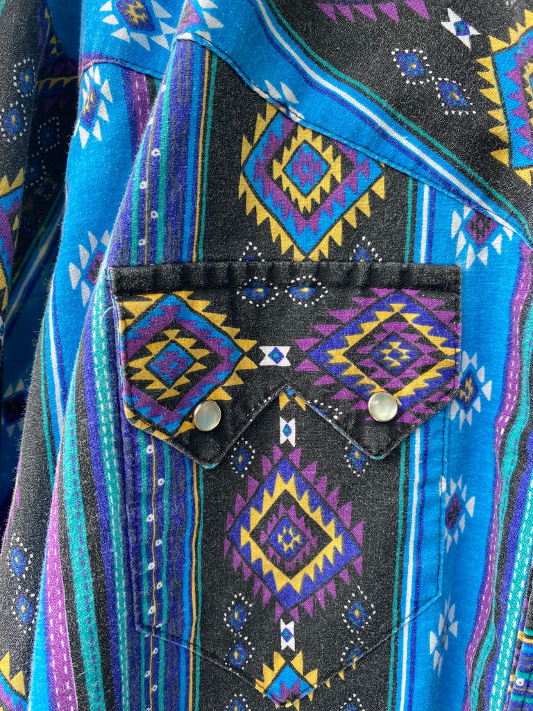 Vintage Tru-West Rockmount Ranchwear Aztec Pearlsnap (XL)