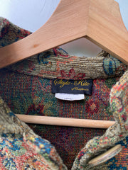 Vintage 80s Quilted Floral Cropped Jacket (S)