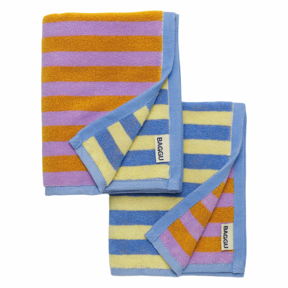 Baggu Hand Towel  Set of 2 - Hotel Stripe