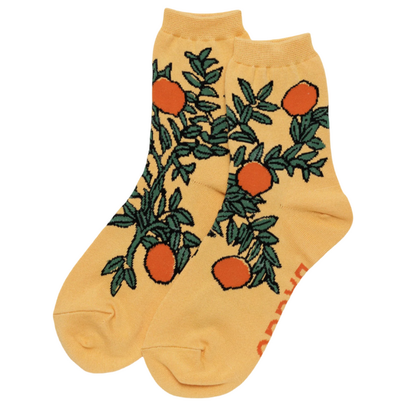 Baggu Crew Sock - Orange Trees