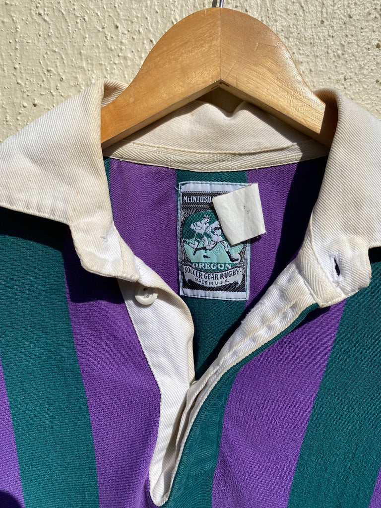 Vintage McIntosh & Seymour Striped Rugby Shirt (XL)
