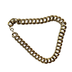 Vintage Gold Tone Double Link Necklace