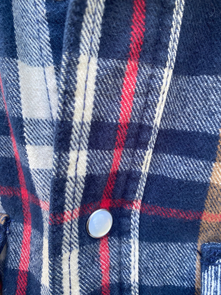 Vintage Y2K Five Brother Pearl Snap Flannel (XL)