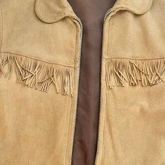 Vintage 70s Leather Tassel Jacket