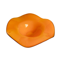 Vintage MCM Orange Ruffle Dish