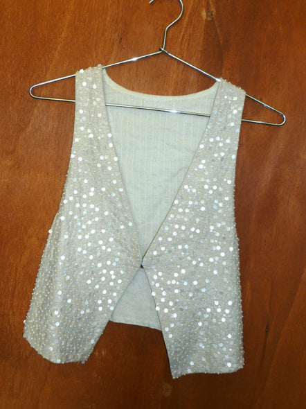 Linen Sequin Vest (M)
