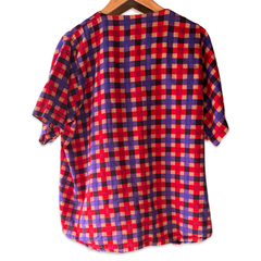 Vintage 80s Purple Checkered Buttondown