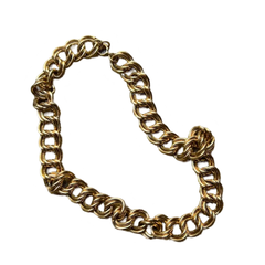 Vintage Gold Tone Double Link Necklace