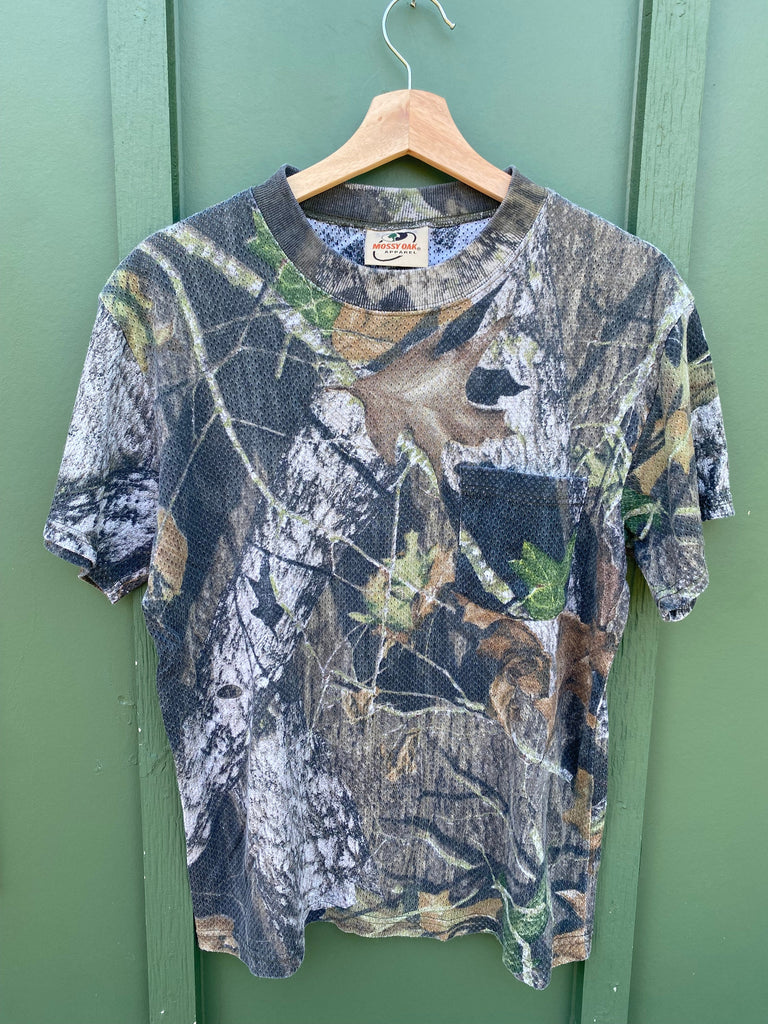 Vintage 90s Camo Thermal Tee (S/M)