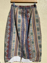 90s Aztec Print Maxi Skirt (29")