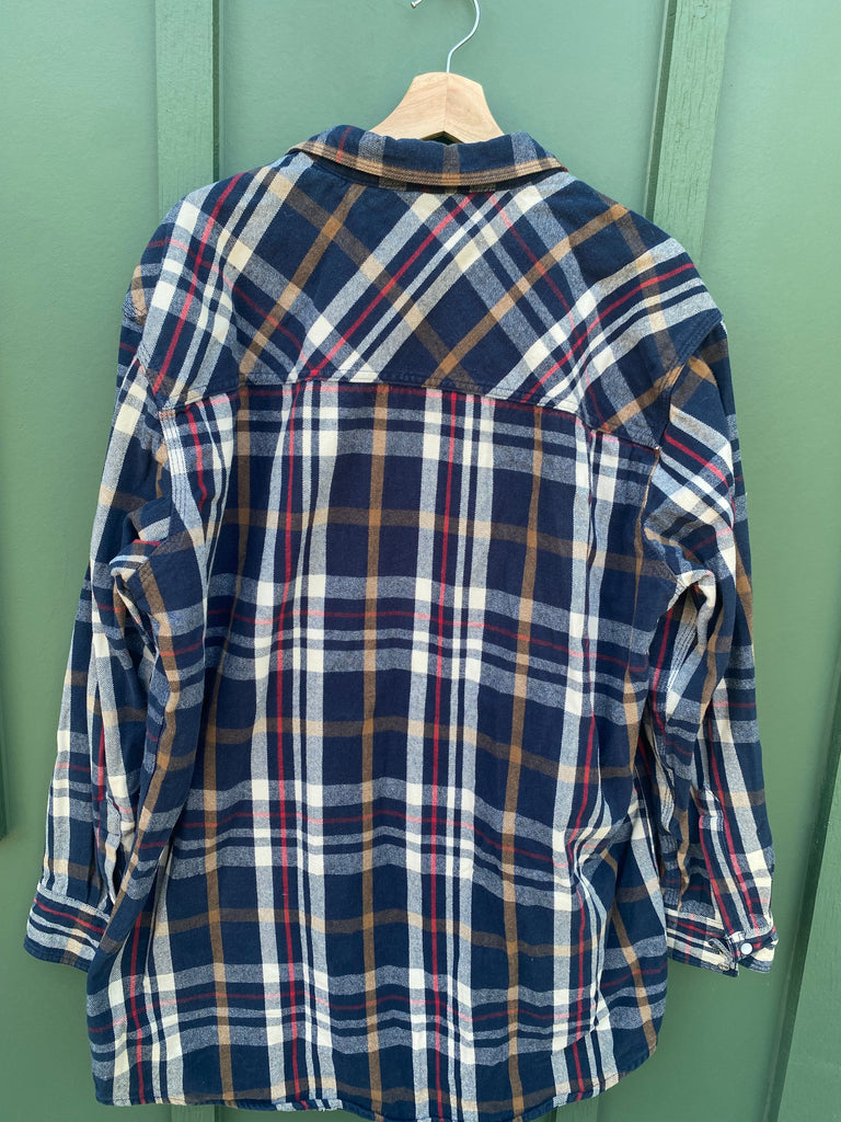 Vintage Y2K Five Brother Pearl Snap Flannel (XL)