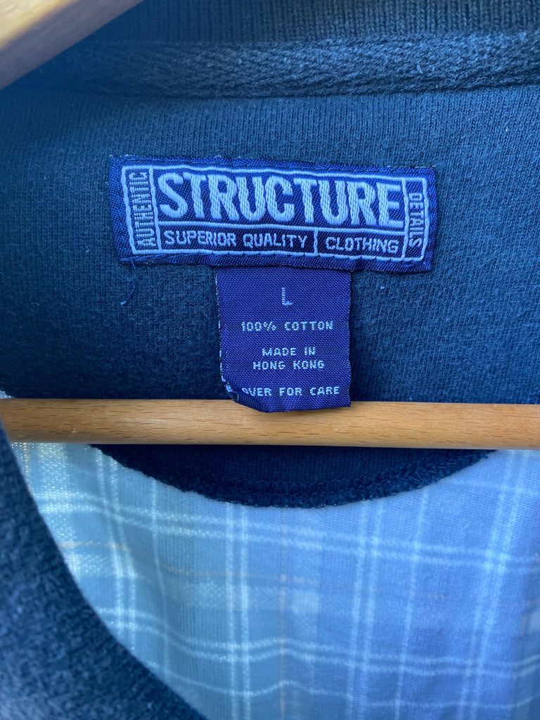 Vintage 90s Plaid Polo Shirt (XL)