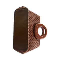 Leather Woven Handbag