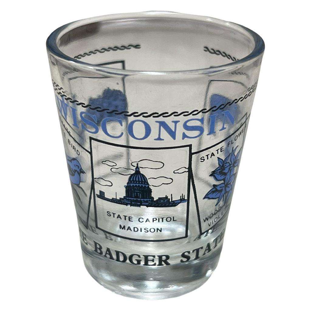 Vintage Wisconsin State Shot Glass