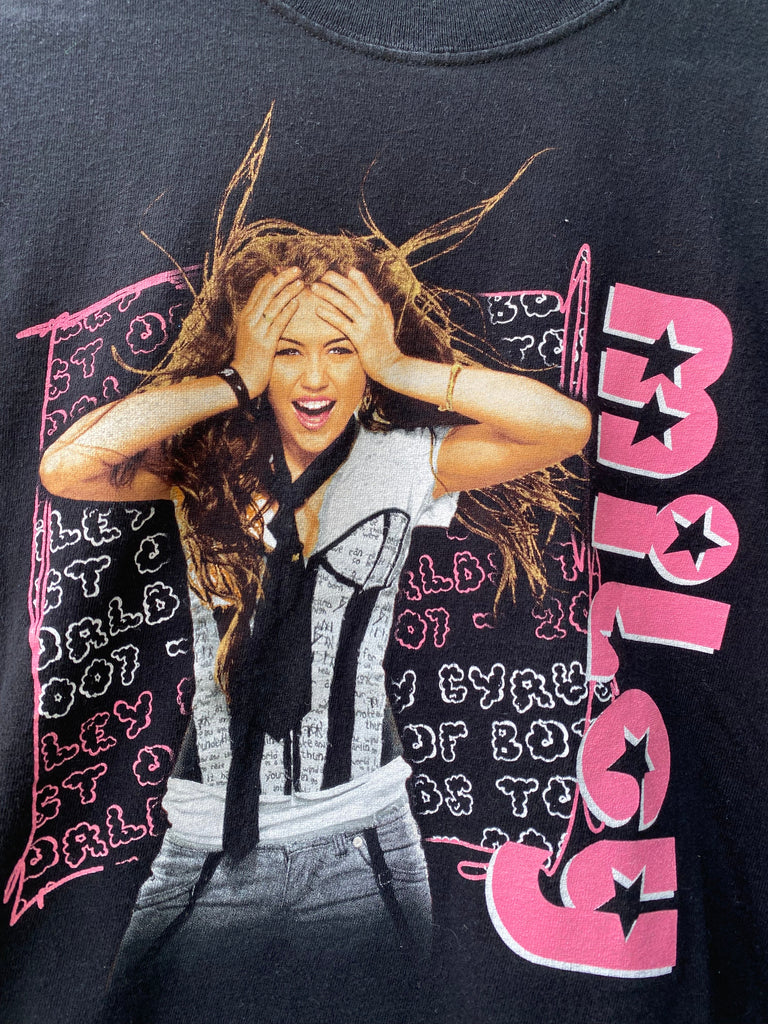 Vintage Y2K Miley Cyrus Tour Baby Tee (S)