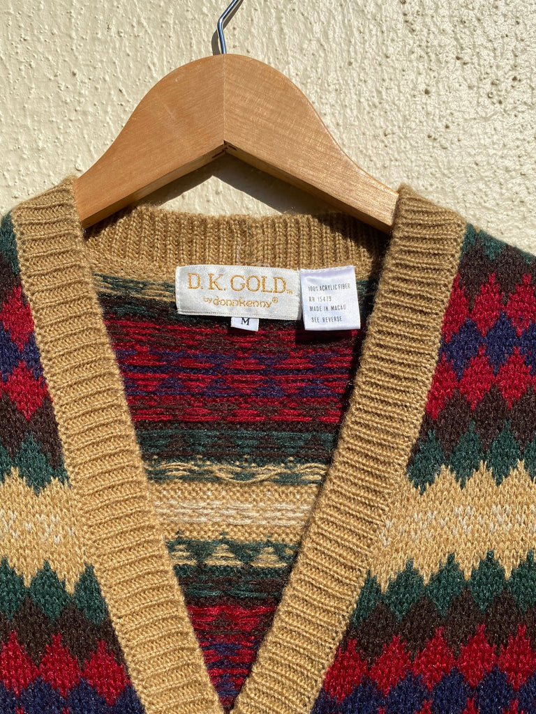90s Knitted Pattern Vest (S/M)