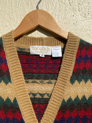 90s Knitted Pattern Vest (S/M)