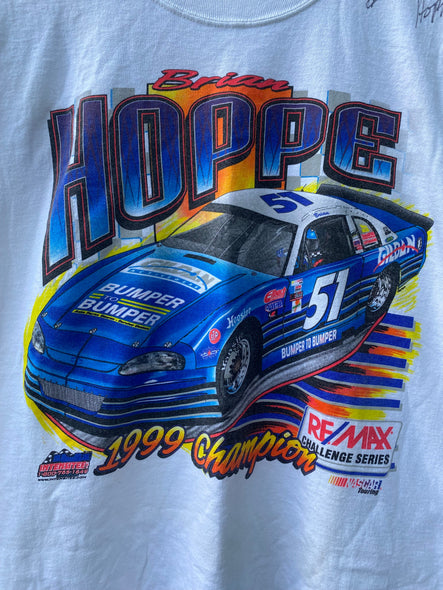 Vintage 90s Signed Brian Hoppe Nascar Tee (XL)