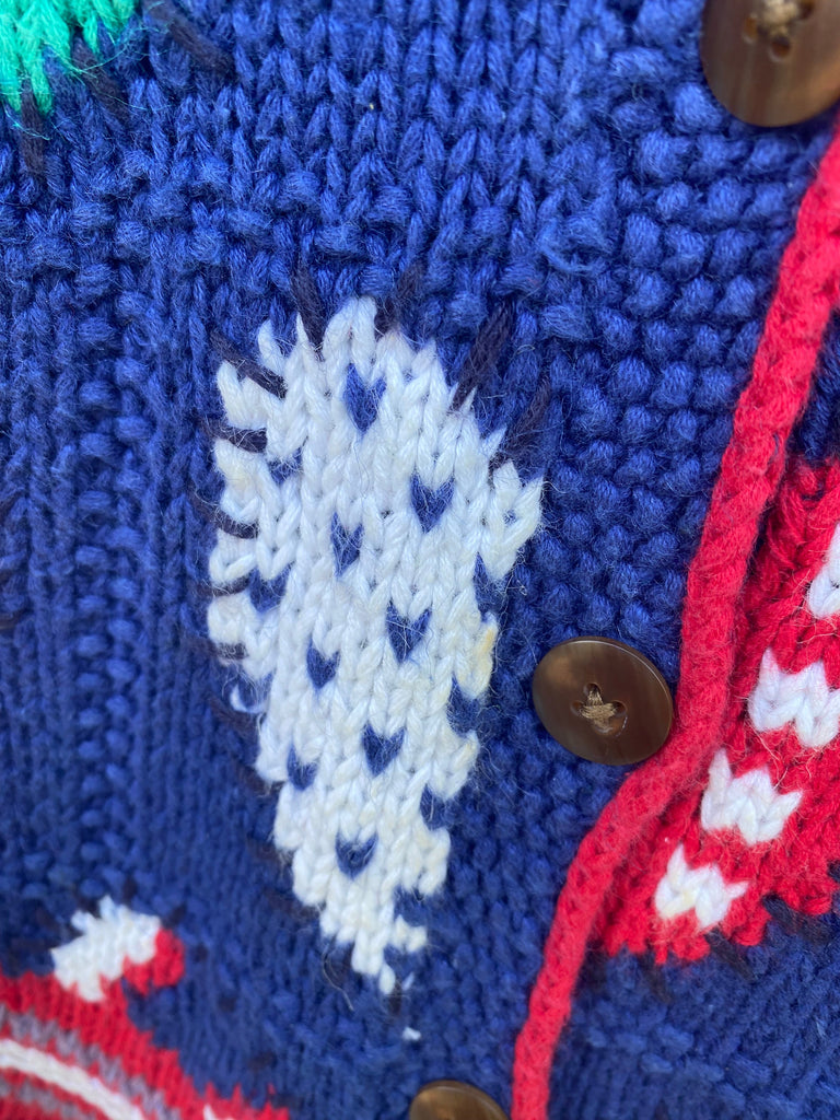 Vintage 90s Heart Knit Sweater Vest (S/M)