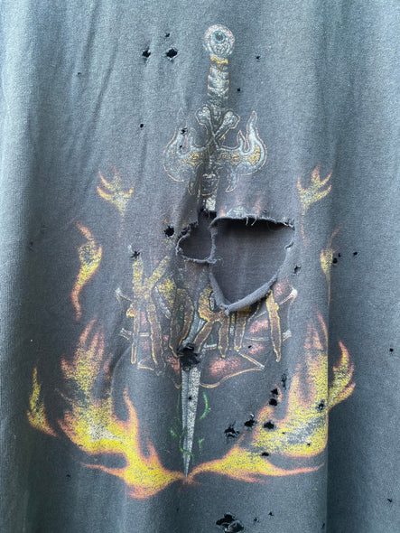 Vintage Y2K Distressed Korn Sword Tee