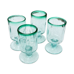 Vintage Handblown Cocktail Glasses (4)