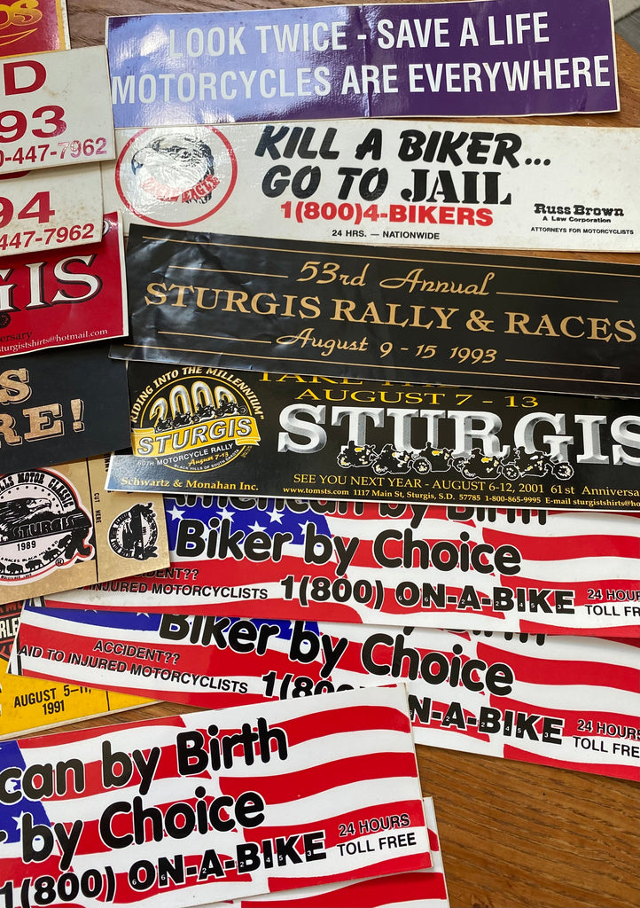 Vintage 90s/ Y2K Biker Bumper Stickers