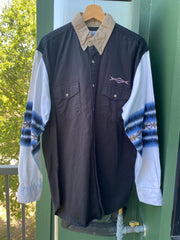 Vintage 90s Express Riders Western Aztec Button-Up (XL)