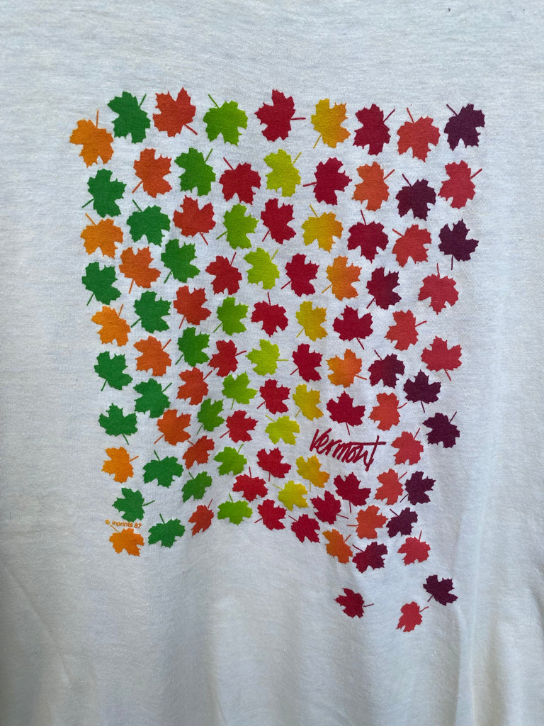 Vintage 90s Vermont Fall Leaves Tee (S/M)