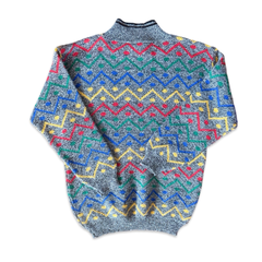 Vintage 80s High Octane Zig Zag Sweater