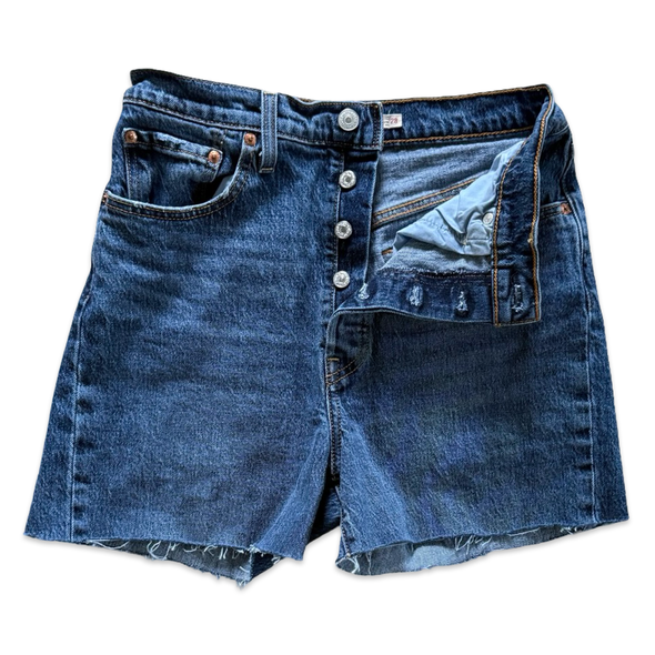 Vintage Levis High Rise Denim Shorts (28”)